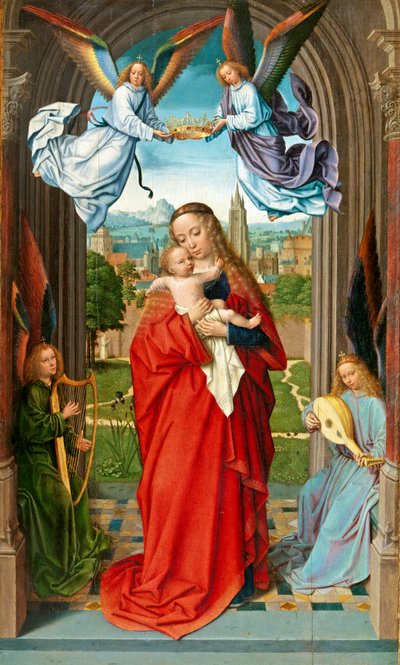 Virgin and Child with Four Angels (c.1510-15) by Gerard David