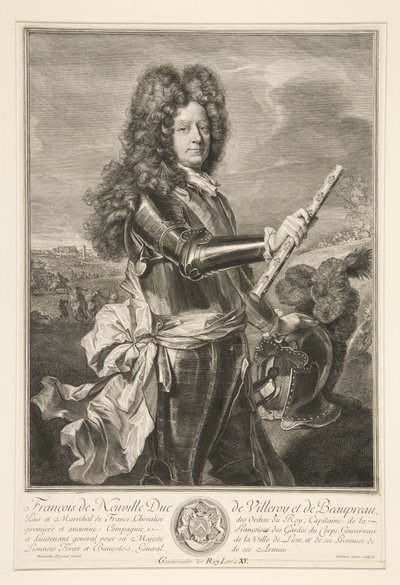 Francois de Neufville, Duke of Villeroy and Beaupreau, Marshal of France by Gérard Edelinck