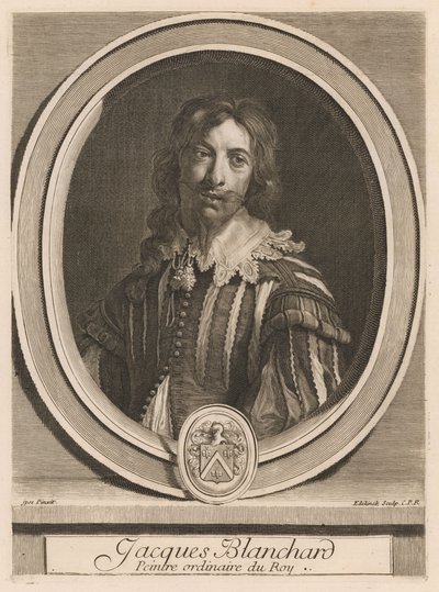 Jacques Blanchard, from the book Les hommes illustres ..., vol. II, by Charles Perrault by Gérard Edelinck