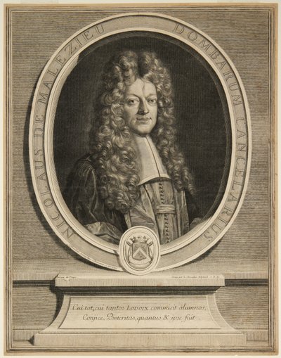 Nicholaus de Malezieu by Gérard Edelinck