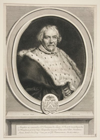 Remi Du Laury, Provost of St. Pierre of Lille by Gérard Edelinck