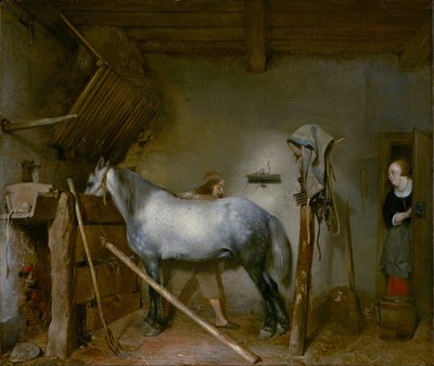 Horse in a Stable by Gerard ter Borch