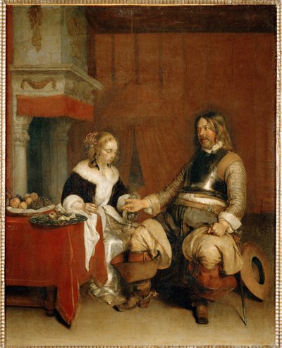 The Dashing Officer by Gerard ter Borch or Terborch