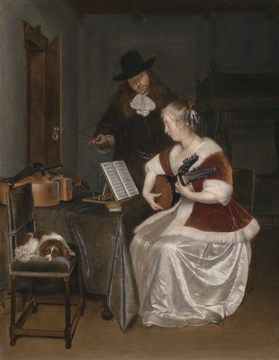The Music Lesson by Gerard ter Borch