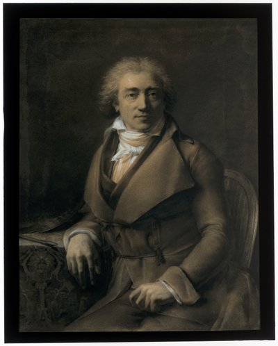 Self Portrait Seated at a Table, Turned to the Right by Gerard van Spaendonck