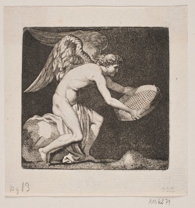 Winged Genius with a Sieve by Gerhard Ludvig Lahde