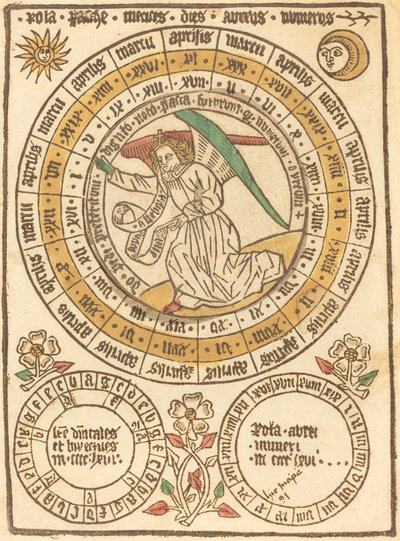 An Easter Calendar Beginning with the Year 1466 by German 15th Century