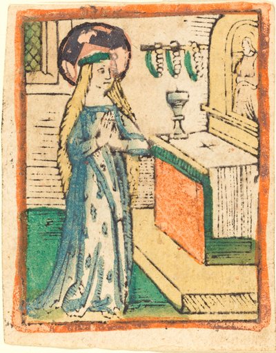 The Virgin in a Robe Embroidered with Ears of Corn by German 15th Century