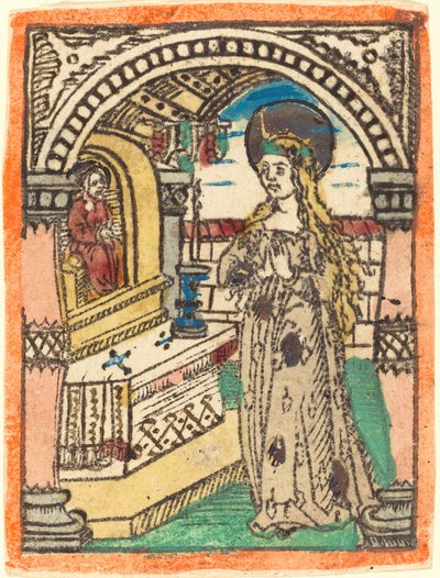 The Virgin in a Robe Embroidered with Ears of Corn by German 15th Century