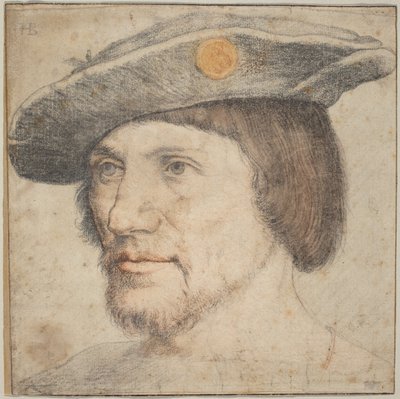Portrait of a Man Wearing a Hat with a Medallion by German 16th Century