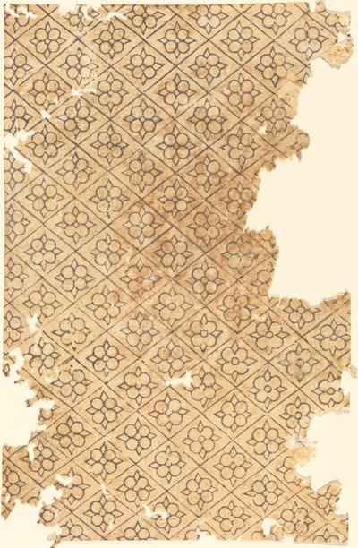 Sheet with Flower and Diamond Pattern by German 16th Century