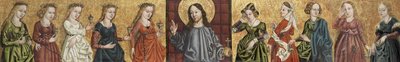 Salvator Mundi flanked by the Wise and Foolish Virgins, c. 1500 by German Master