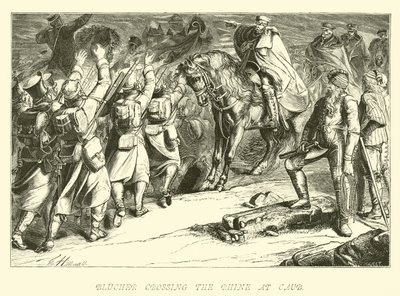 Blucher Crossing the Rhine at Caub by German School