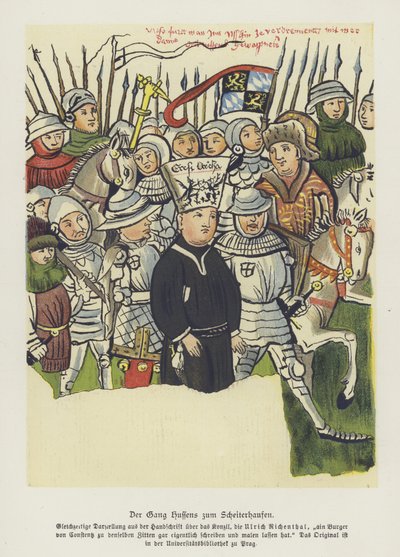 Bohemian Christian Reformer Jan Hus Being Taken to His Execution, Constance, 6 July 1415 by German School