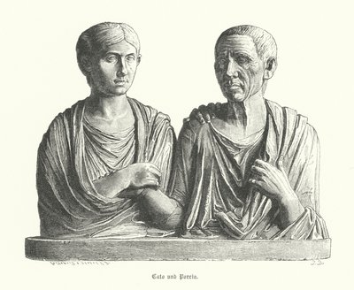 Cato and Porcia, ancient Roman sculpture by German School