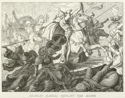 Charles Martel Defeats the Moors by German School