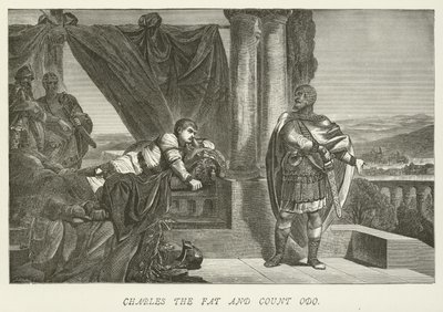 Charles the Fat and Count Odo by German School