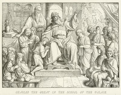 Charles the Great in the School of the Palace by German School