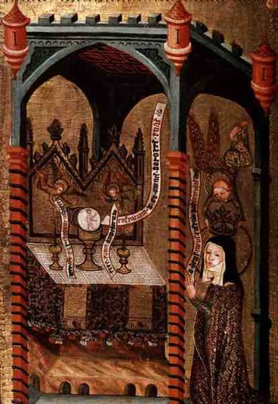 Christ appears to St. Clare by German School