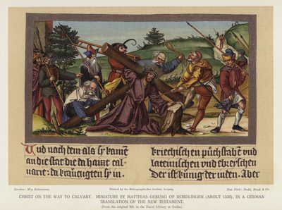 Christ on the way to Calvary by German School