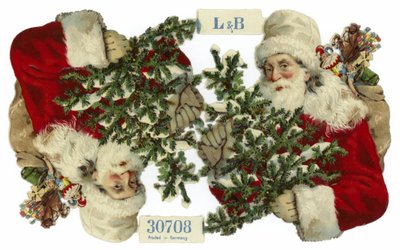 Christmas Card Depicting Father Christmas by German School