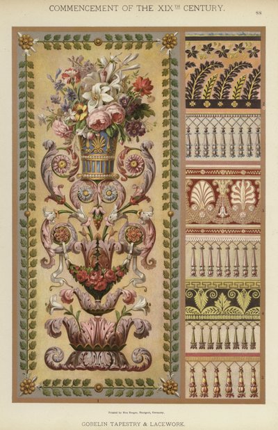 Commencement of the 19th Century, Gobelin Tapestry and Lacework by German School