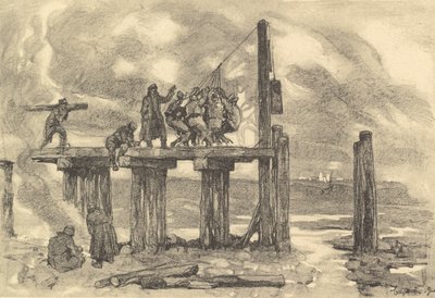 Constructing a Bridge Over the Putna by German School