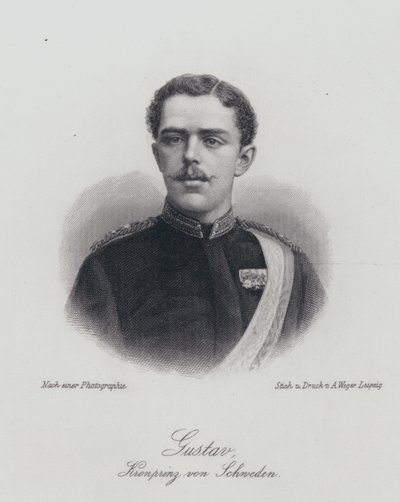 Crown Prince Gustaf of Sweden, the Future King Gustaf V by German School