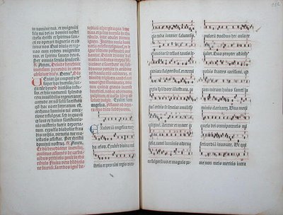 Double Page with a Plainsong Taken from an Incunabulum, from the Missale Romanum, c.1482 by German School