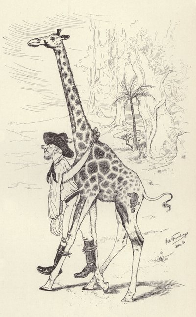 Drunk in the Transvaal being taken home by a giraffe by German School