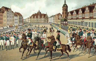 Entry of the Three Allied Monarchs into Leipzig by German School