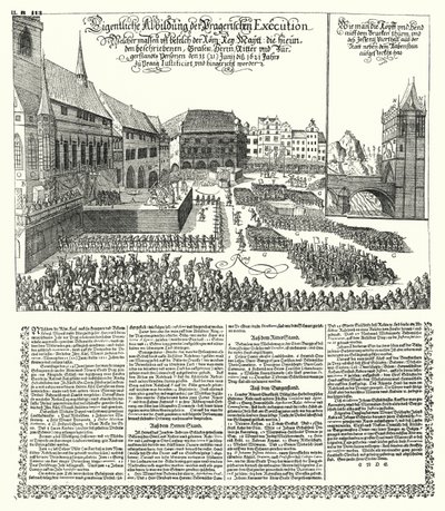 Execution of Rebels Against the Holy Roman Emperor Ferdinand II in Prague by German School