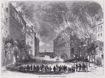 Fires in the Rue Royale, Paris Commune by German School