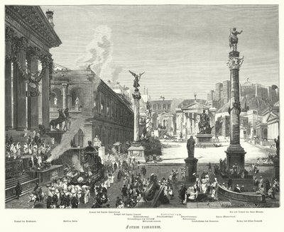 Forum Romanum, ancient Rome by German School