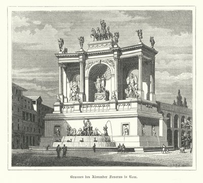 Fountain of Alexander Severus, ancient Rome by German School