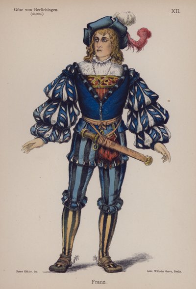 Franz, from Gotz von Berlichingen by Goethe by German School