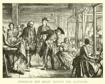 Frederick the Great Visiting the Factories by German School