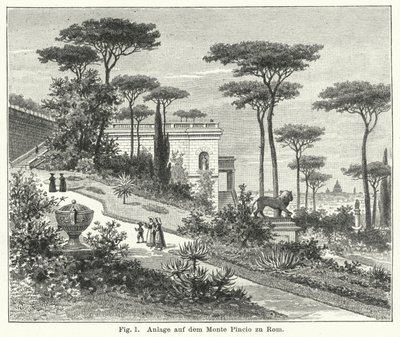 Garden design: Monte Pincio, Rome, Italy by German School