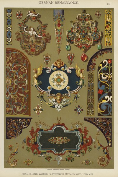 German Renaissance, Frames and Works in Precious Metals with Enamel by German School
