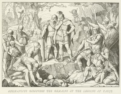 Germanicus discovers the remains of the Legions of Varus by German School