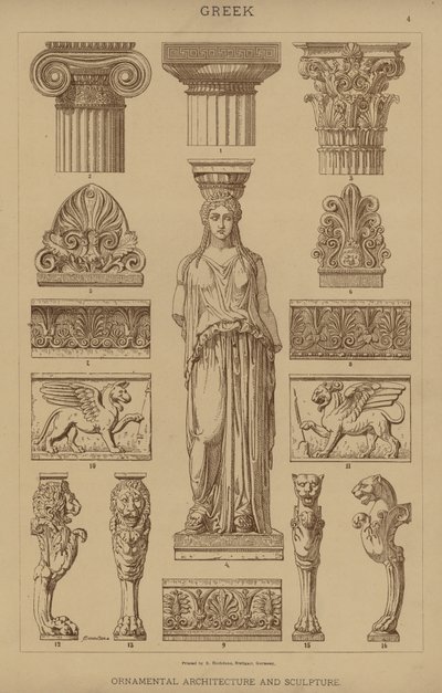 Greek, Ornamental Architecture and Sculpture by German School