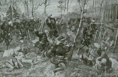 Hand to Hand Fighting Between the Hussars and the Russians in Birkenwalde by German School