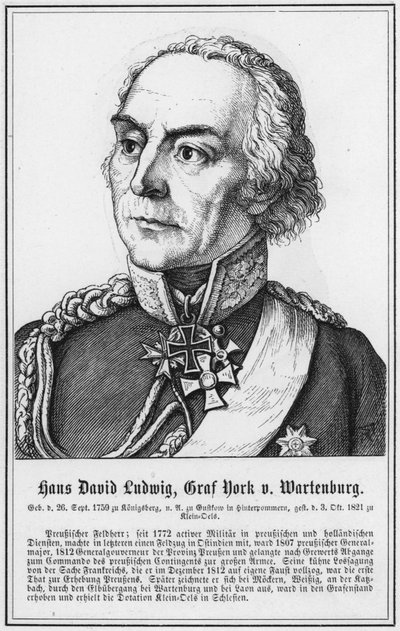 Hans David Ludwig, Count York of Wartenburg by German School