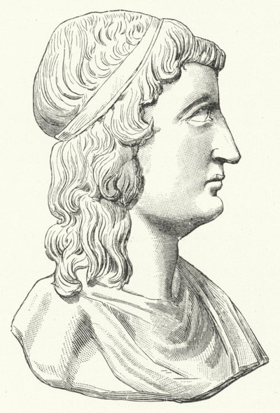 Head of the Roman Philosopher Apuleius (engraving) by German School