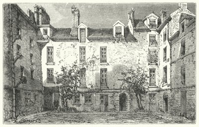 Home of French playwright Jean Racine on the Rue du Marais in Paris by German School