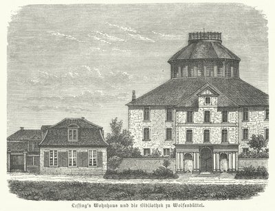 Home of the German philosopher and dramatist Gotthold Ephraim Lessing and the library in Wolfenbuettel by German School