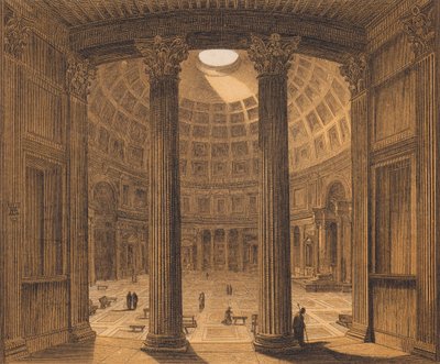 Interior of the Pantheon, Rome by German School