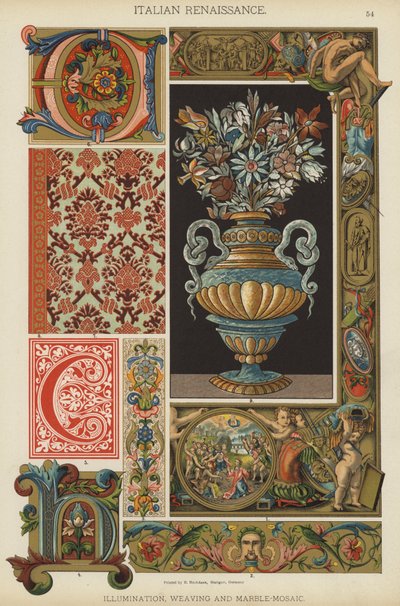Italian Renaissance, Illumination, Weaving and Marble-Mosaic by German School