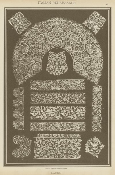 Italian Renaissance, Laces by German School