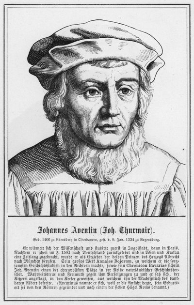 Johannes Aventin, Johannes Thurmair (engraving) by German School